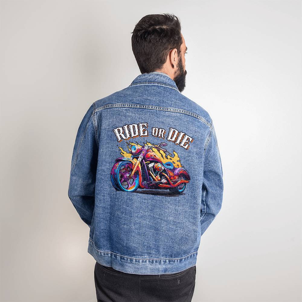 Ride or Die - Men's DTG Denim Jacket