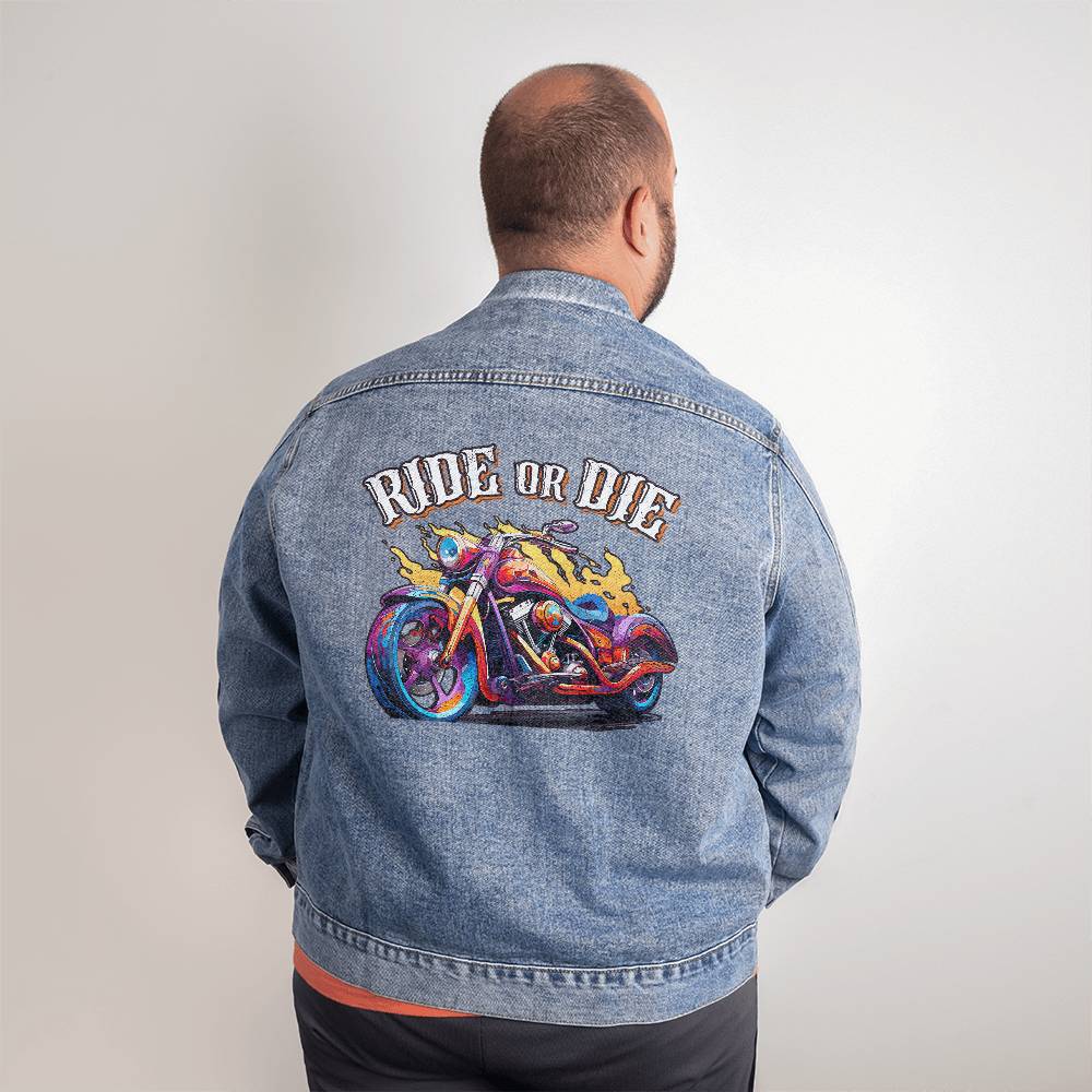 Ride or Die - Men's DTG Denim Jacket