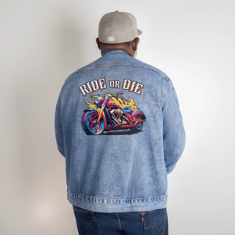 Ride or Die - Men's DTG Denim Jacket