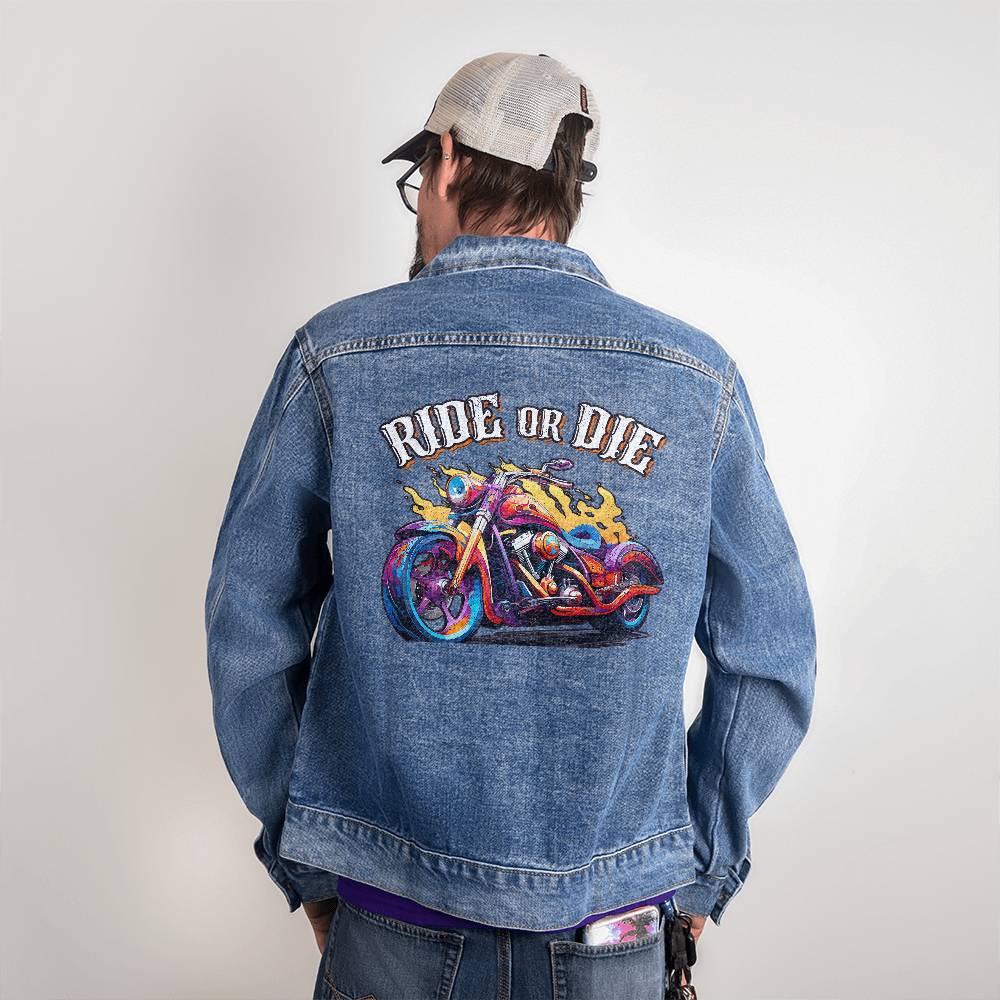 Ride or Die - Men's DTG Denim Jacket