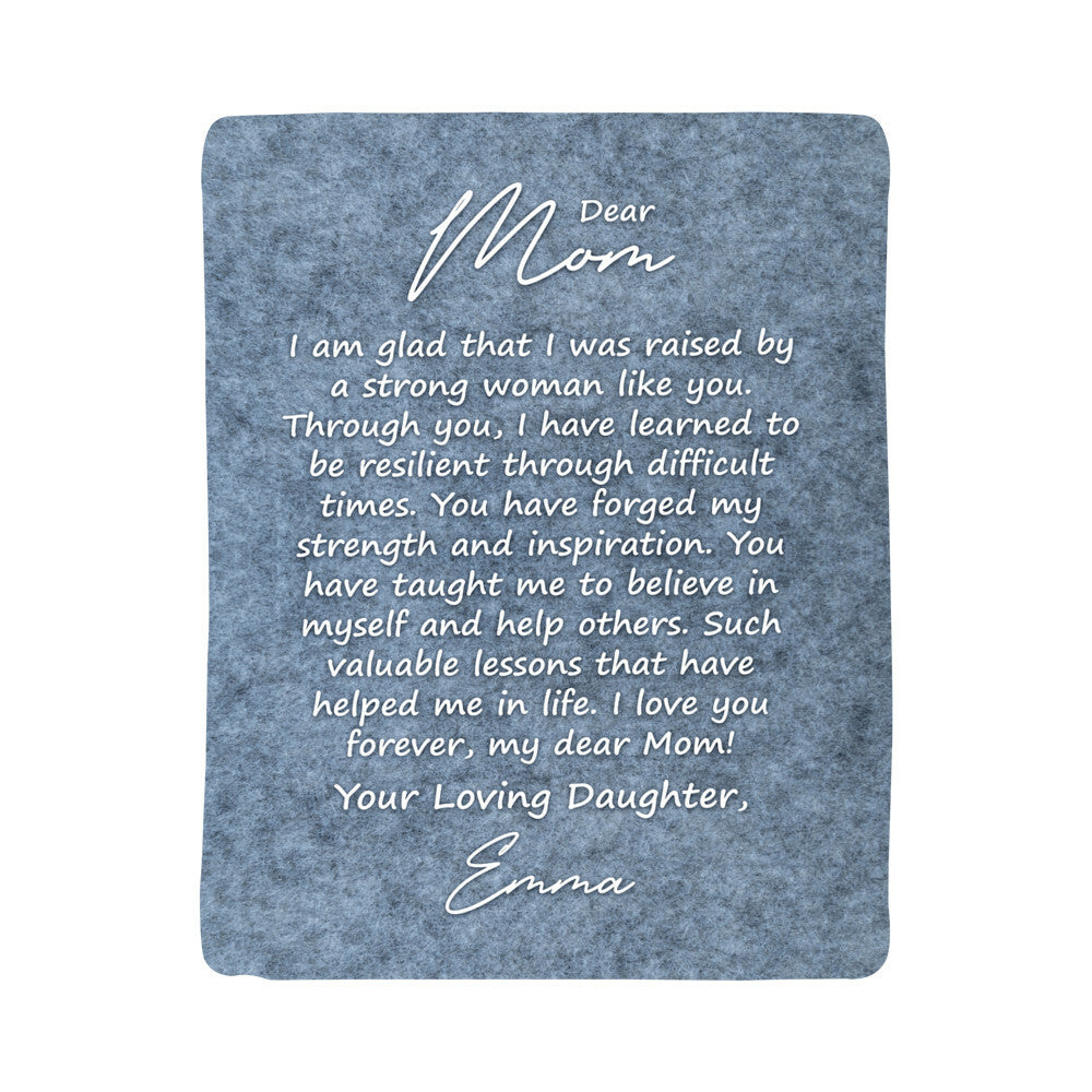 Sherpa Fleece Blanket (3:4) Dear Mom