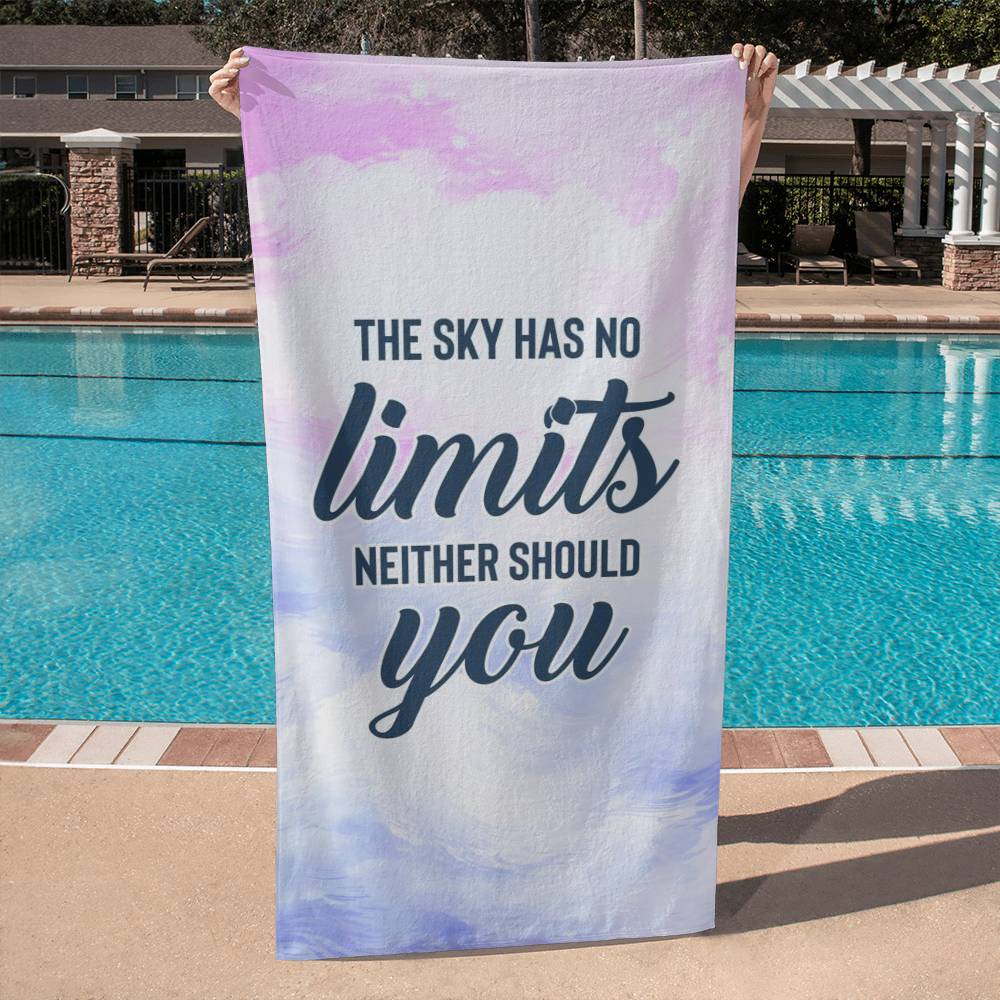 Sports Towel - The sky has no limits neither should you