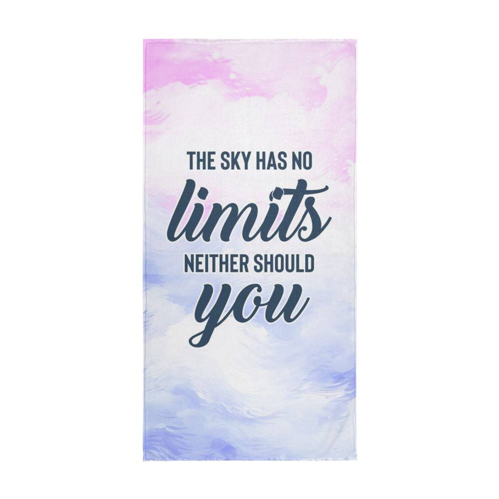 Sports Towel - The sky has no limits neither should you