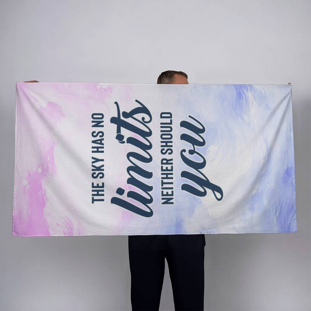 Sports Towel - The sky has no limits neither should you