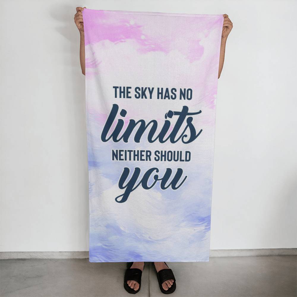 Sports Towel - The sky has no limits neither should you