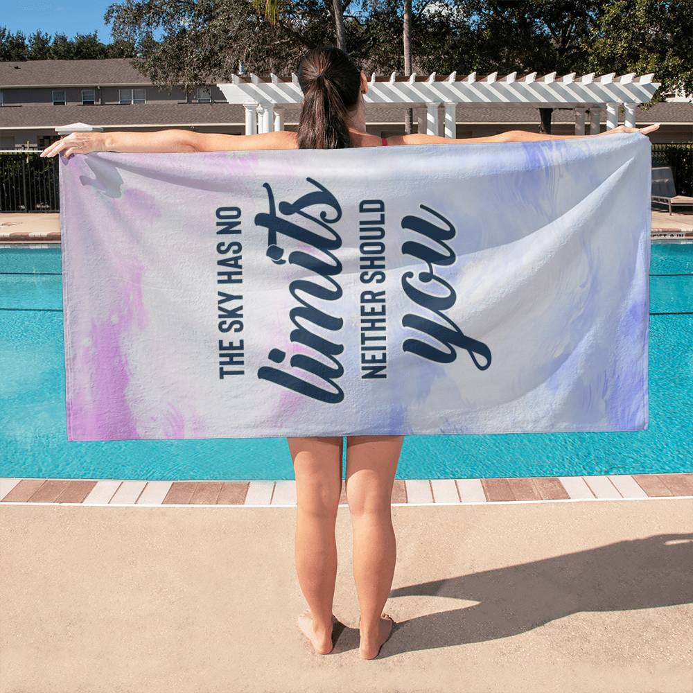 Sports Towel - The sky has no limits neither should you