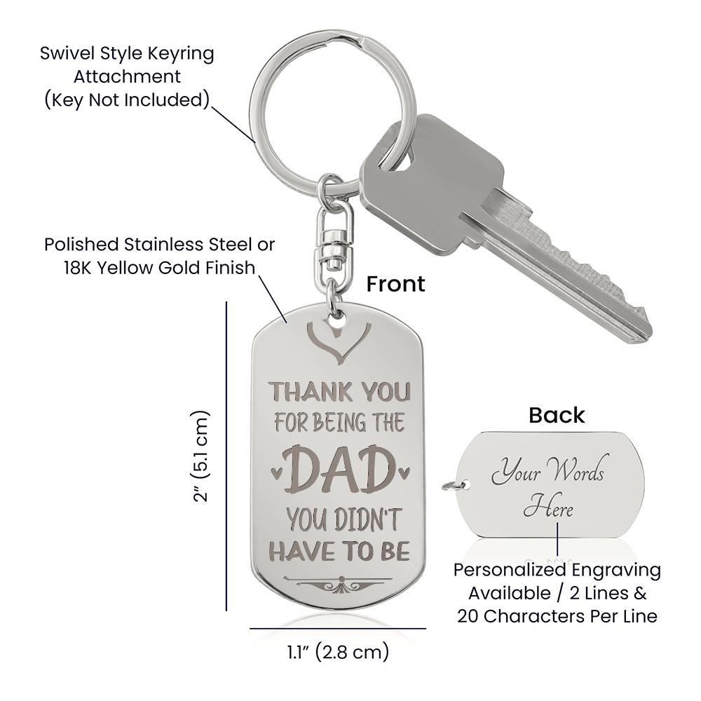 Thank you for being the dad - keychain