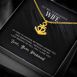 To My Wife - Anchor Pendant Necklace