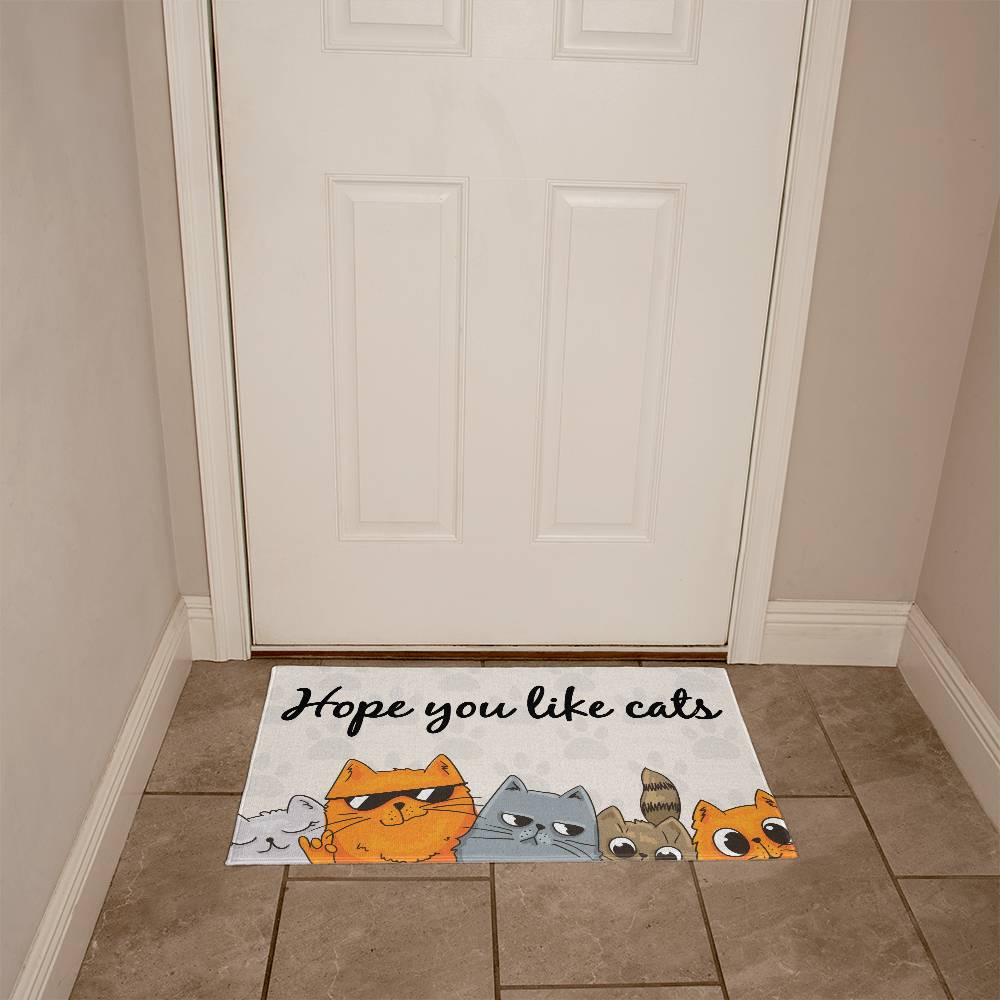 Welcome Mat - Hope You Like Cats