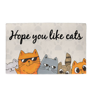 Welcome Mat - Hope You Like Cats