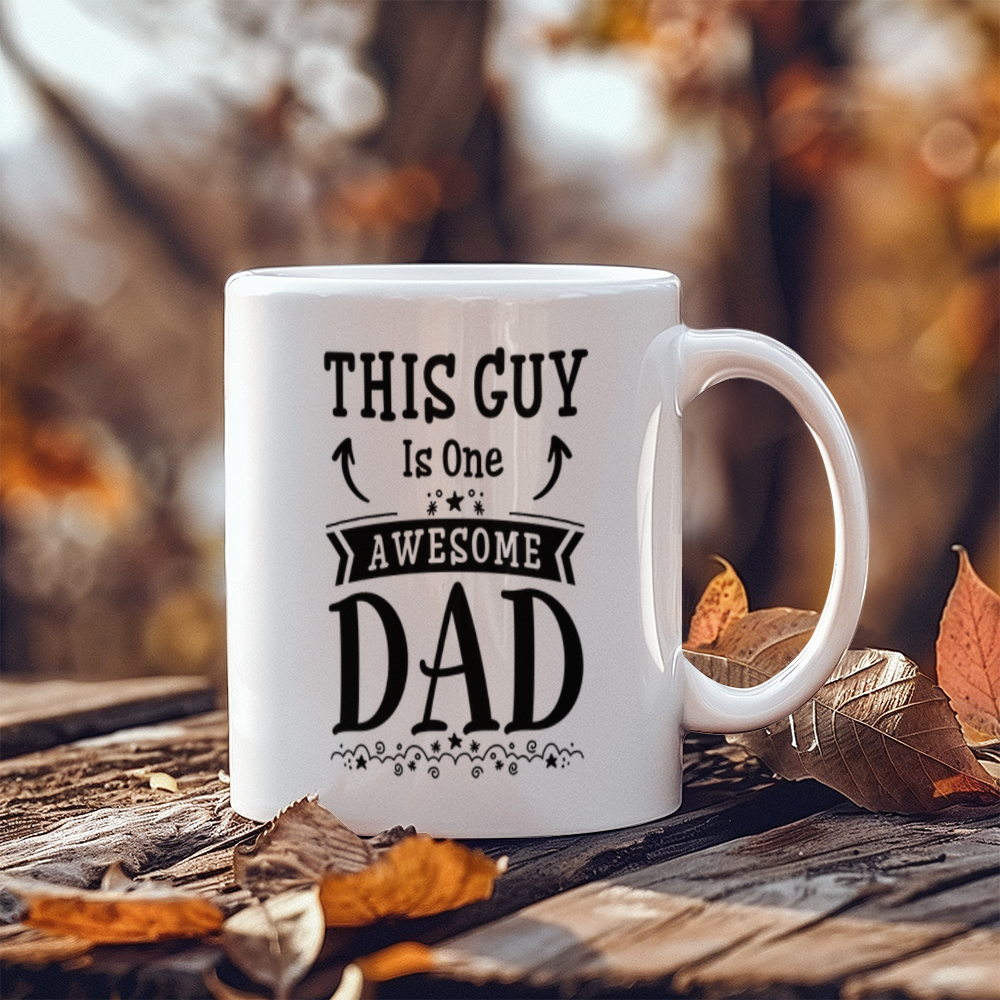 White Ceramic Mug 11oz Design-This Guy Is