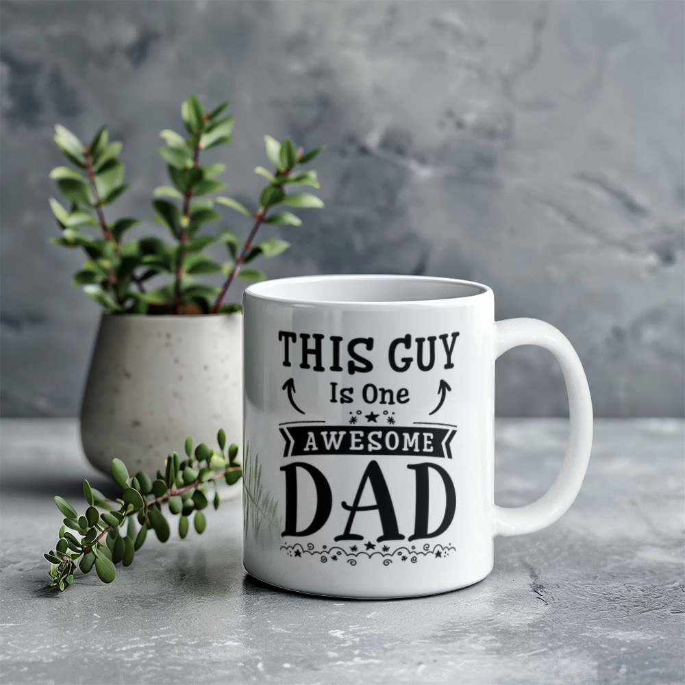 White Ceramic Mug 11oz Design-This Guy Is