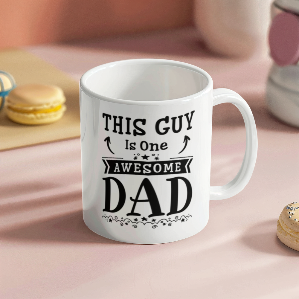 White Ceramic Mug 11oz Design-This Guy Is