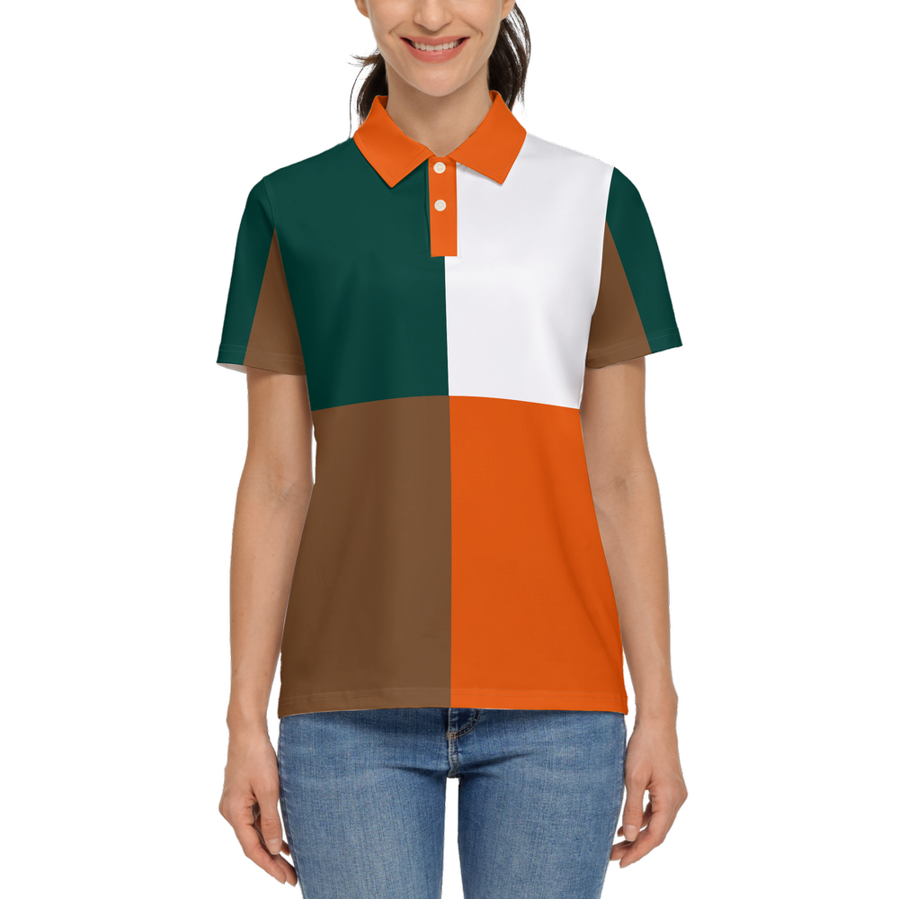 Women's Classic Multi-Colour Polo Shirt Modern