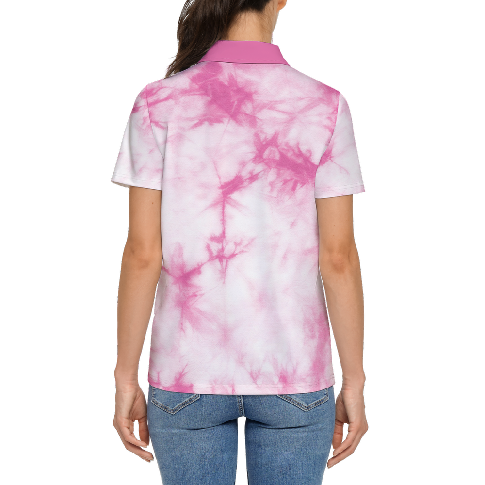 Women's Classic Tie-dye Polo Shirt