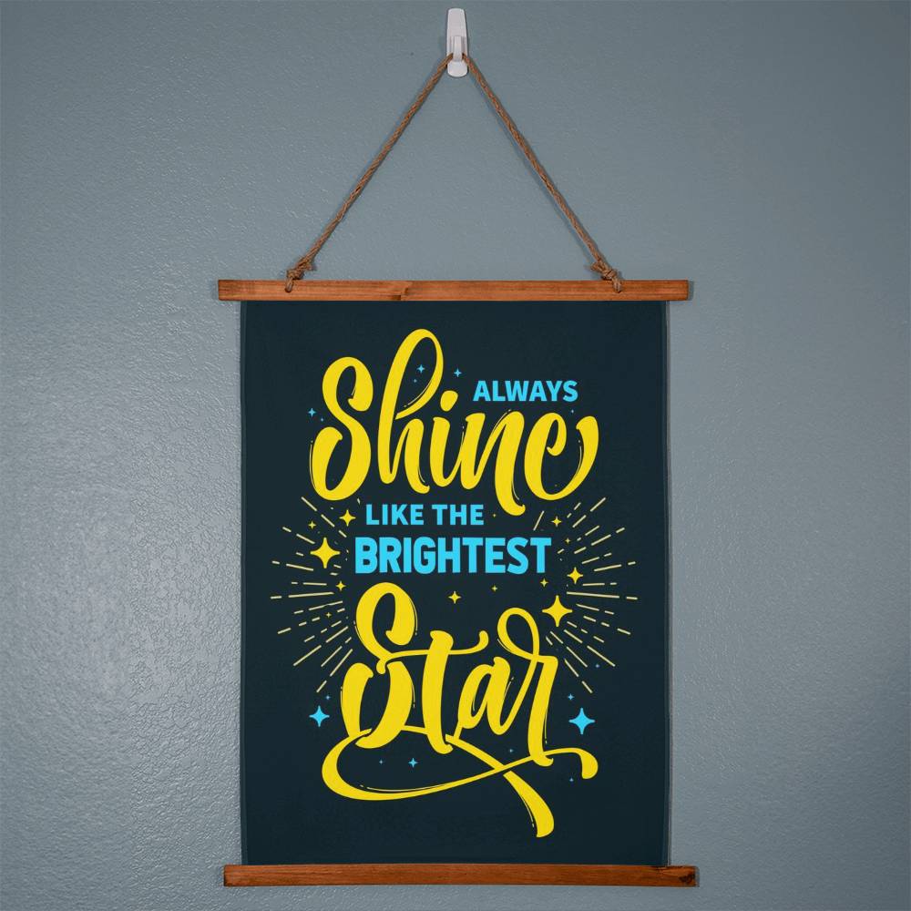 Wood Framed Wall Tapestry - Always shine like the stars