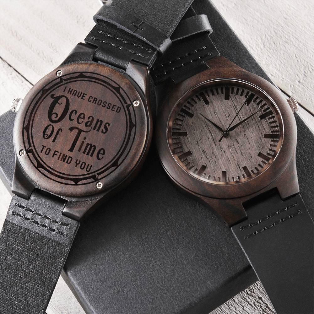 Wood Watch with Engraving - I have crossed