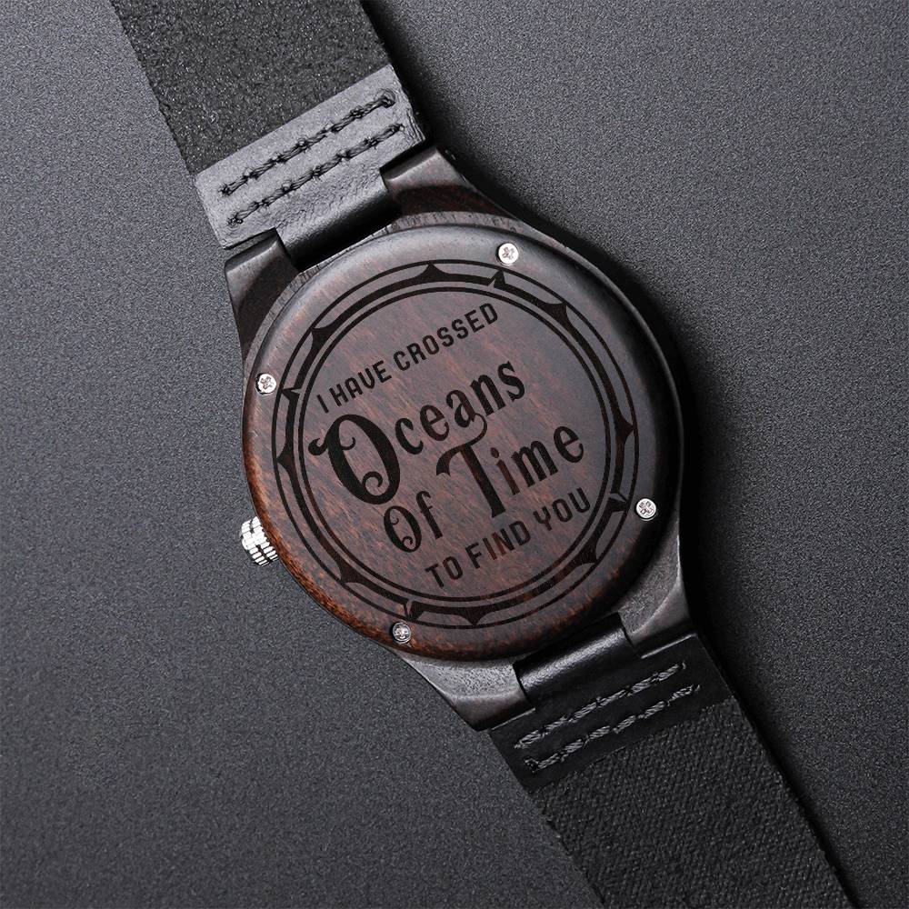 Wood Watch with Engraving - I have crossed