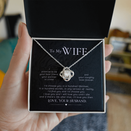 To My Wife Love Knot Necklace