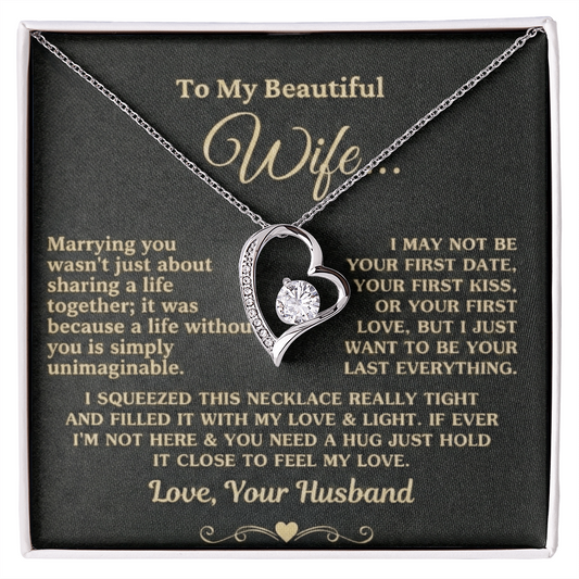 To My Beautiful Wife Forever Love Necklace