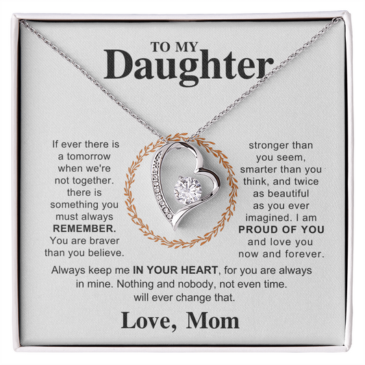 Mother to Daughter Forever Love Necklace – Birthday, Graduation, or Holiday Gift