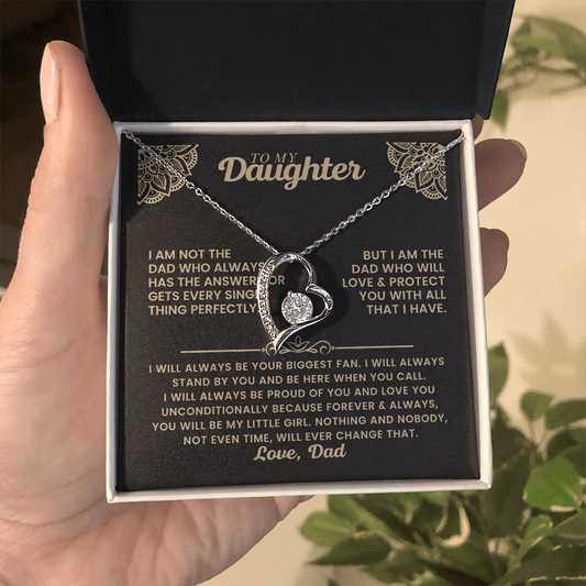 Forever Love Necklace Gift for Daughter from Dad