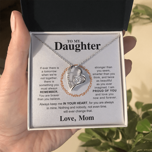Mother to Daughter Forever Love Necklace – Birthday, Graduation, or Holiday Gift