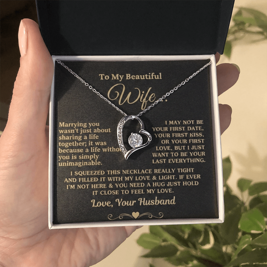 To My Beautiful Wife Forever Love Necklace