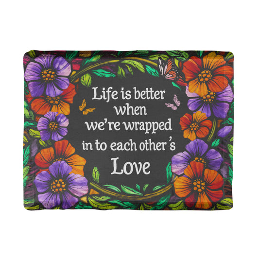 Life is better Printed Woven Blanket