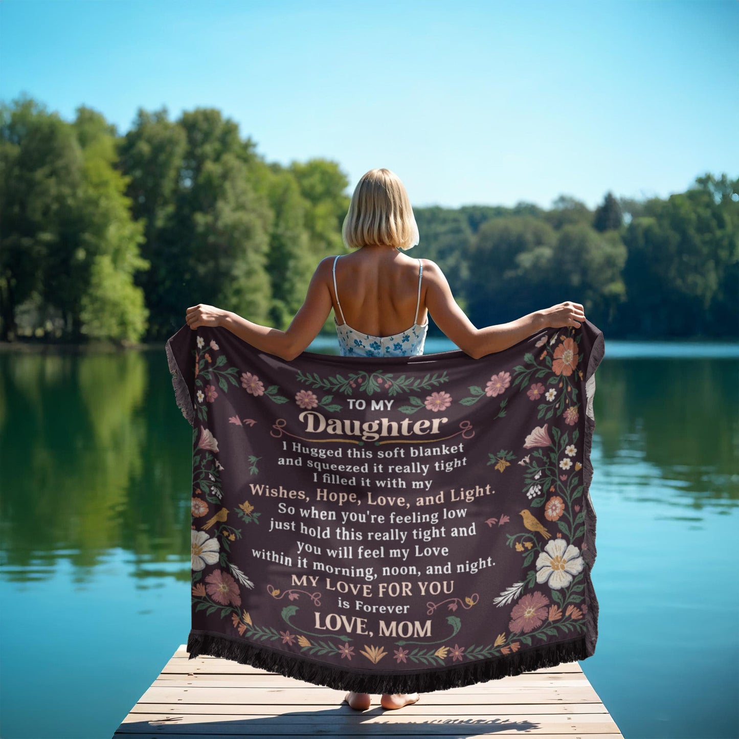 Printed Woven Blanket - To My Daughter