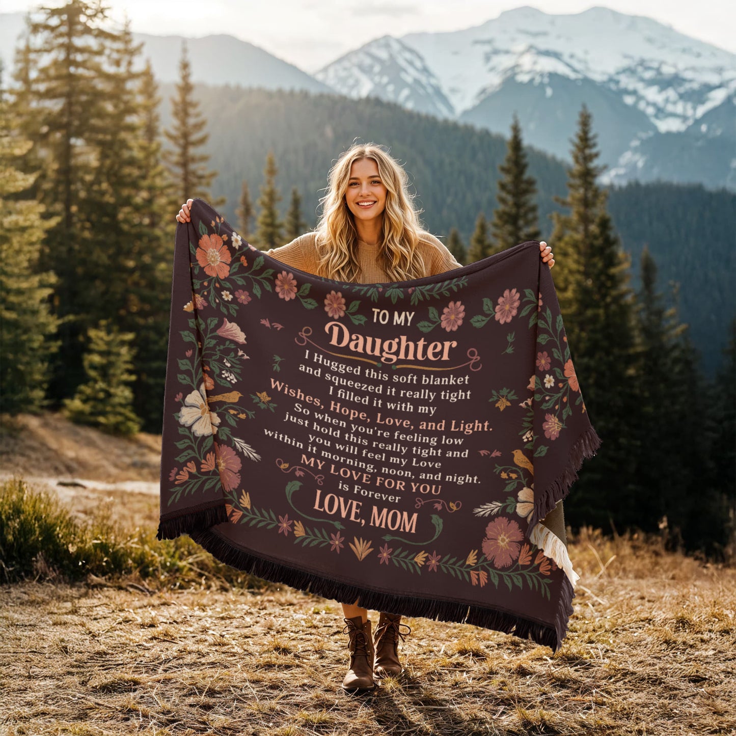 Printed Woven Blanket - To My Daughter