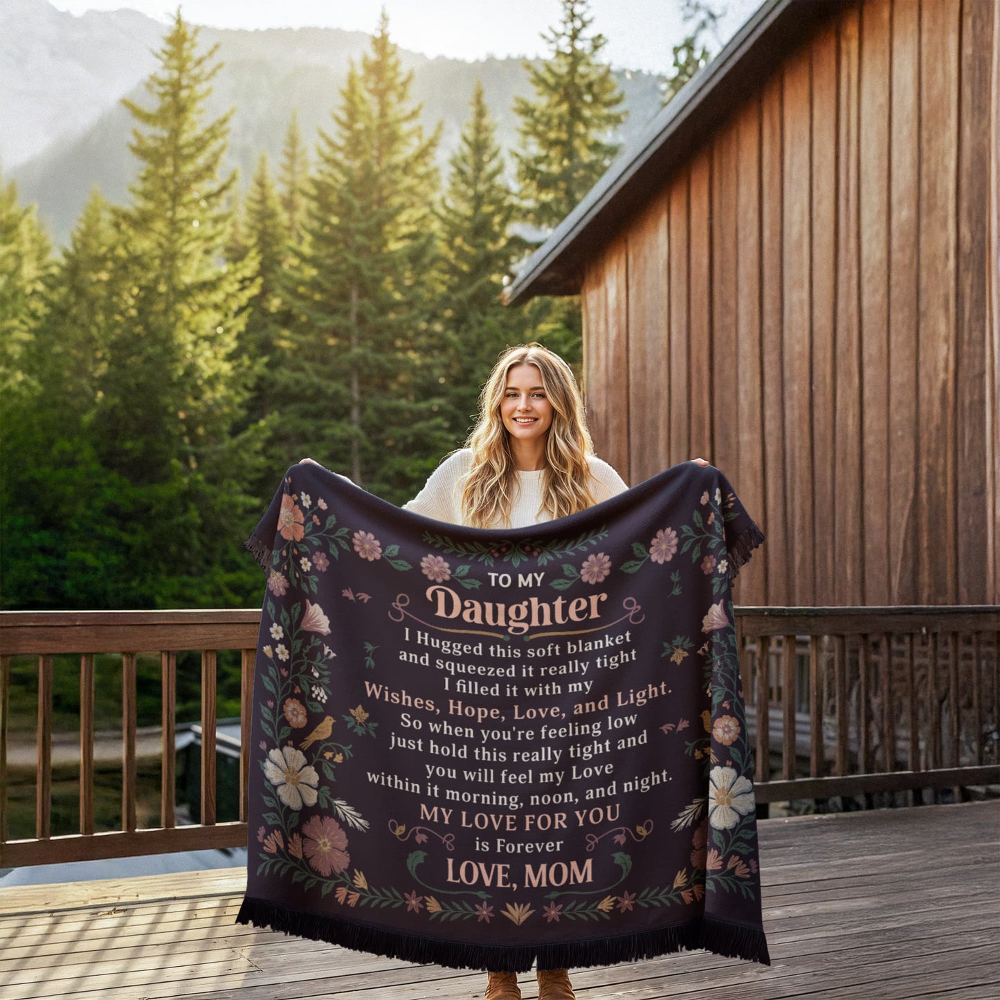 Printed Woven Blanket - To My Daughter